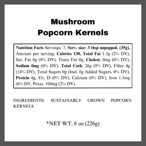 Mushroom Popcorn Kernels extra large popcorn for caramel and candied popcorn, mushroom popcorn for dinner, snacks, film nights & parties image 3