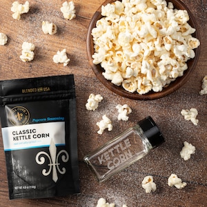 Easy DIY Kettle Corn Seasoning - sweet & salty classic Kettle Corn topping, gluten free gourmet popcorn spices