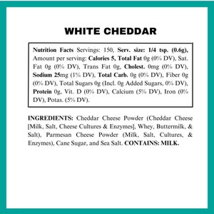 White Cheddar Cheese Popcorn Seasoning with White Cheddar and Parmesan cheese gluten-free, keto friendly spice blend for your popcorn bowl image 2