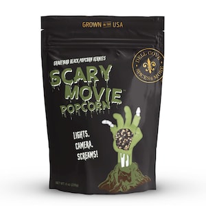 Graveyard Black Halloween Popcorn - Horror movie popcorn snacks, Scary Movie popcorn bowl, Halloween themed vegan treats