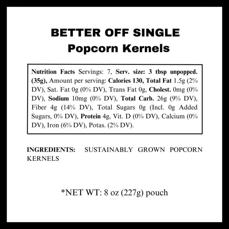 Better Off Single® Popcorn Treats Divorce popcorn gourmet kernels gift, Valentine's present for ex image 5