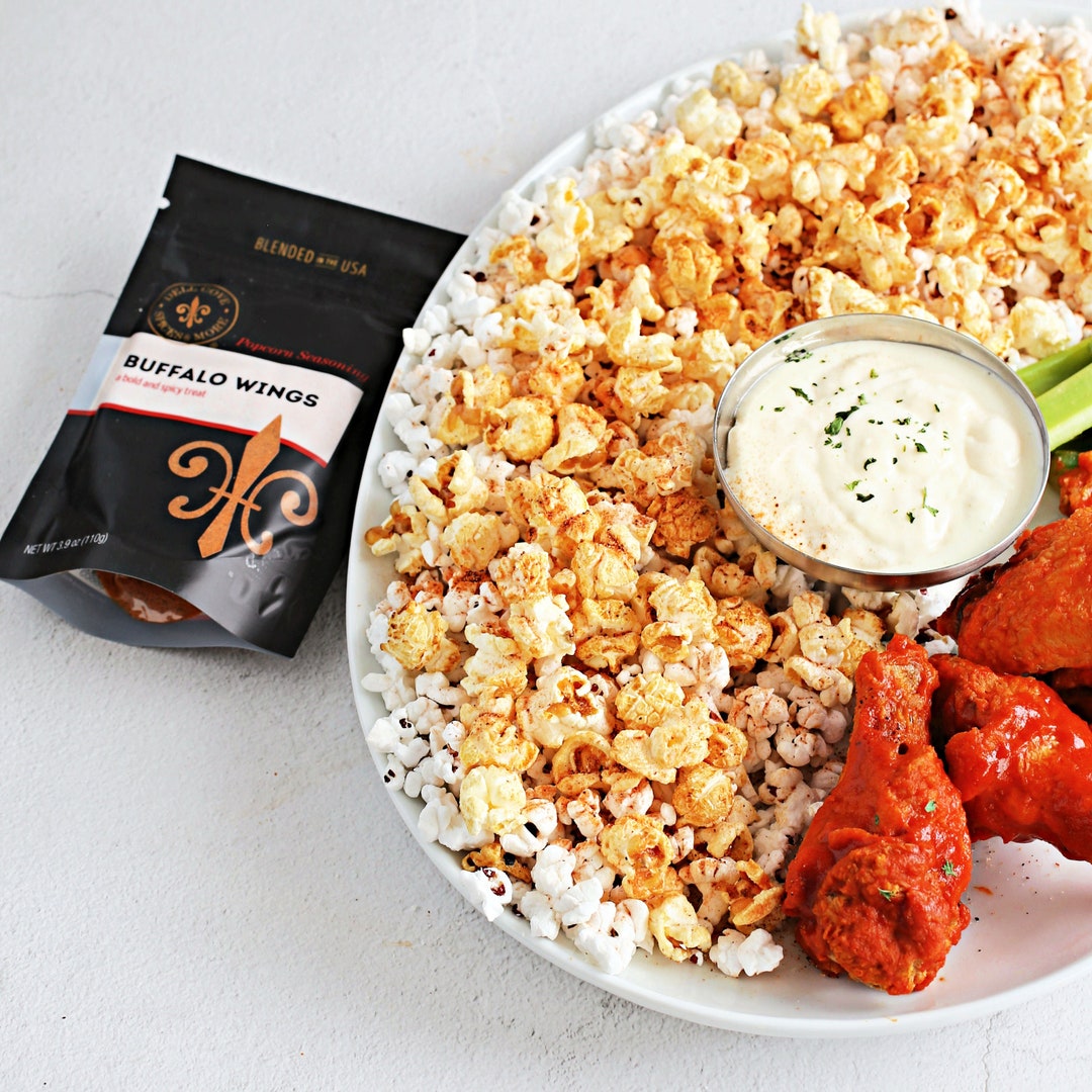 Buffalo Wings Flavored Popcorn Seasoning Powder Low Sodium Etsy