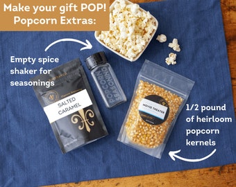 Popcorn Gift Set with Homemade Popcorn Seasonings