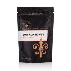 Buffalo Wings Popcorn Seasoning - spicy popcorn topping for movie nights and themed weddings, gluten-free buffalo popcorn seasoning gift set