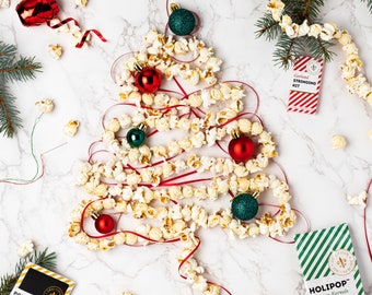 DIY Christmas Popcorn Garland Kit: Eco-Friendly Holiday Craft