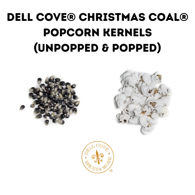 Christmas Coal popcorn kernels black gourmet popcorn, lump of coal X-Mas gift, fun and unique novelty stocking stuffer image 3
