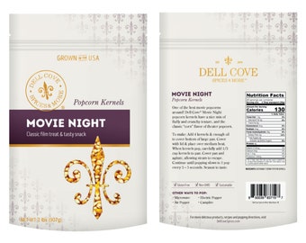 Movie Night Popcorn - gourmet popcorn kernels for microwave popcorn poppers - perfect home movie theater night snacks