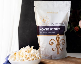 Movie Night Popcorn Kernels - Gourmet movie theater popcorn for popcorn maker, popcorn gift for him, popcorn lover gift, gluten free