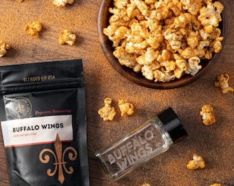 Condimento para palomitas de maíz y alitas de búfalo: aderezo picante y ácido para aperitivos