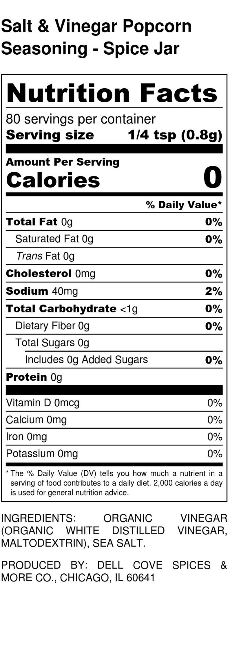 Salt and Vinegar Popcorn Seasoning make gourmet popcorn at Etsy