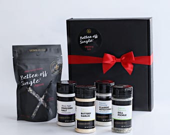 Better Off Single® Popcorn Kit: Self-Care Seasoning Gift Box