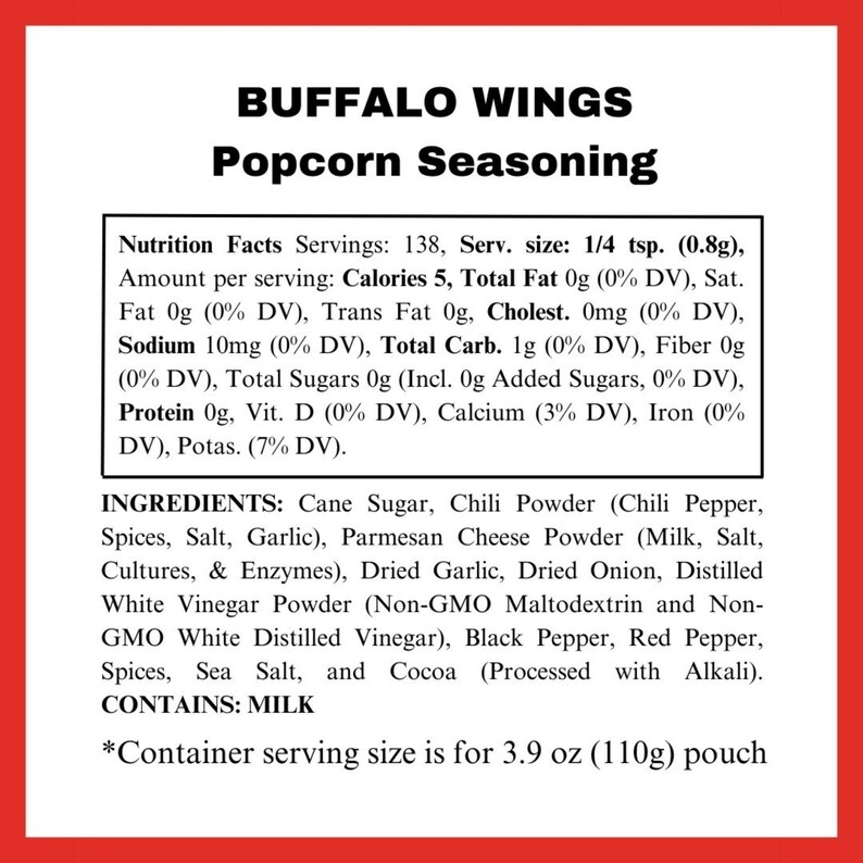 Buffalo Wings Popcorn Seasoning  spicy popcorn topping for image 5