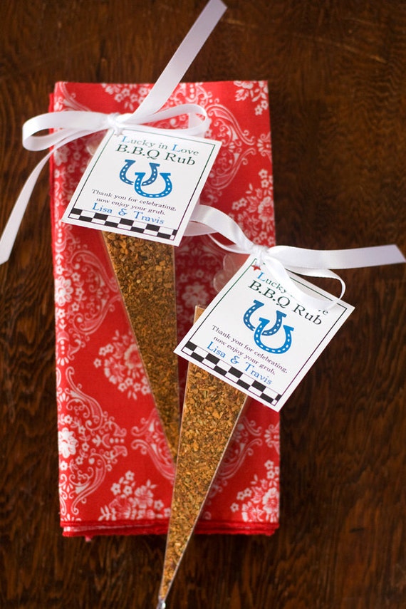 Items similar to I Do BBQ wedding favors Set of 10 BBQ rubs olive oil