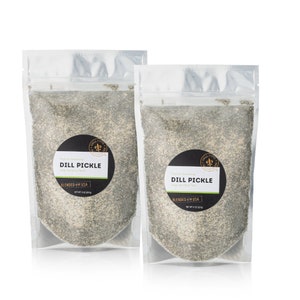 Condimento de palomitas de maíz con encurtidos de eneldo: mezcla de especias de palomitas de maíz con sabor, mezcla de pepinillos picantes, regalo de condimento de palomitas de maíz con pepinillos sin gluten y vegano Bulk Bag - 1 pound