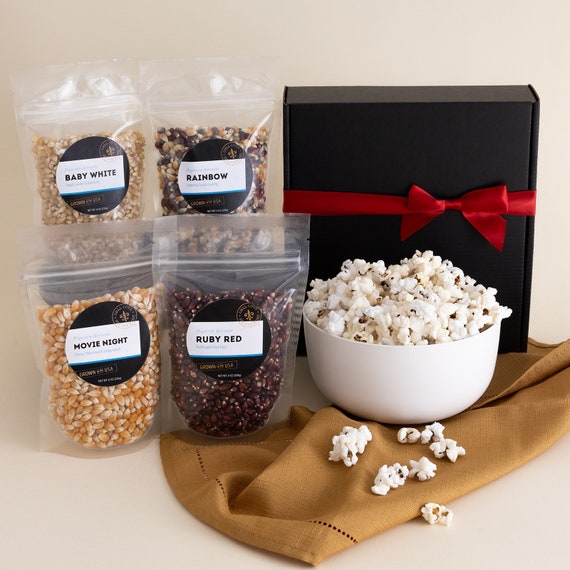 Popcorn Kernel Variety Pack Personalized set of 4, Gourmet bulk