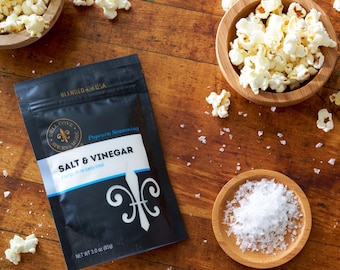 Salt and Vinegar Popcorn Seasoning: Gourmet Tangy Sea Salt Flavor