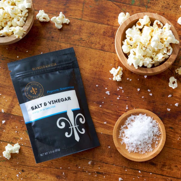 Salt and Vinegar Popcorn Seasoning: Gourmet Tangy Sea Salt Flavor