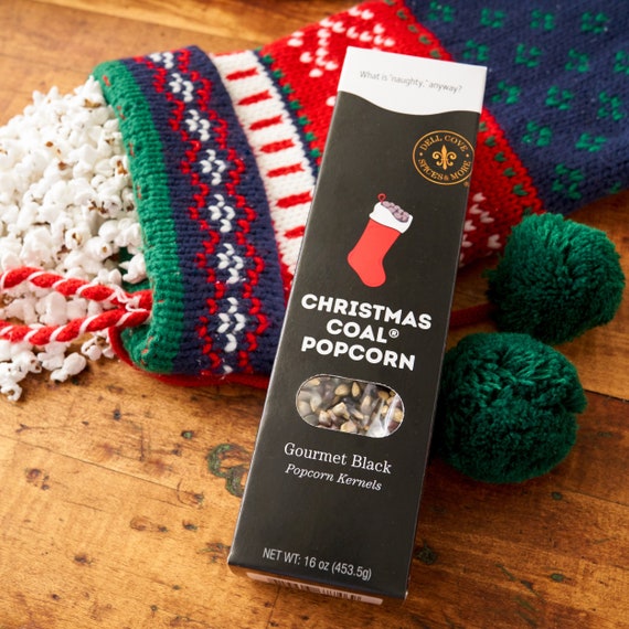 Black Popcorn Kernels - Christmas Coal Stocking Stuffer, Set of 6 coal candy boxes for Christmas gift exchange Il_570xn