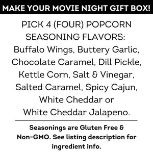 Gourmet popcorn seasonings personalized gift set of flavored popcorn spices, popcorn gifts, custom gourmet foodie gift, gluten free image 3