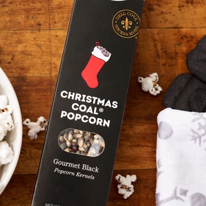 Christmas Coal Gourmet Black Popcorn: Stocking Stuffer Gift