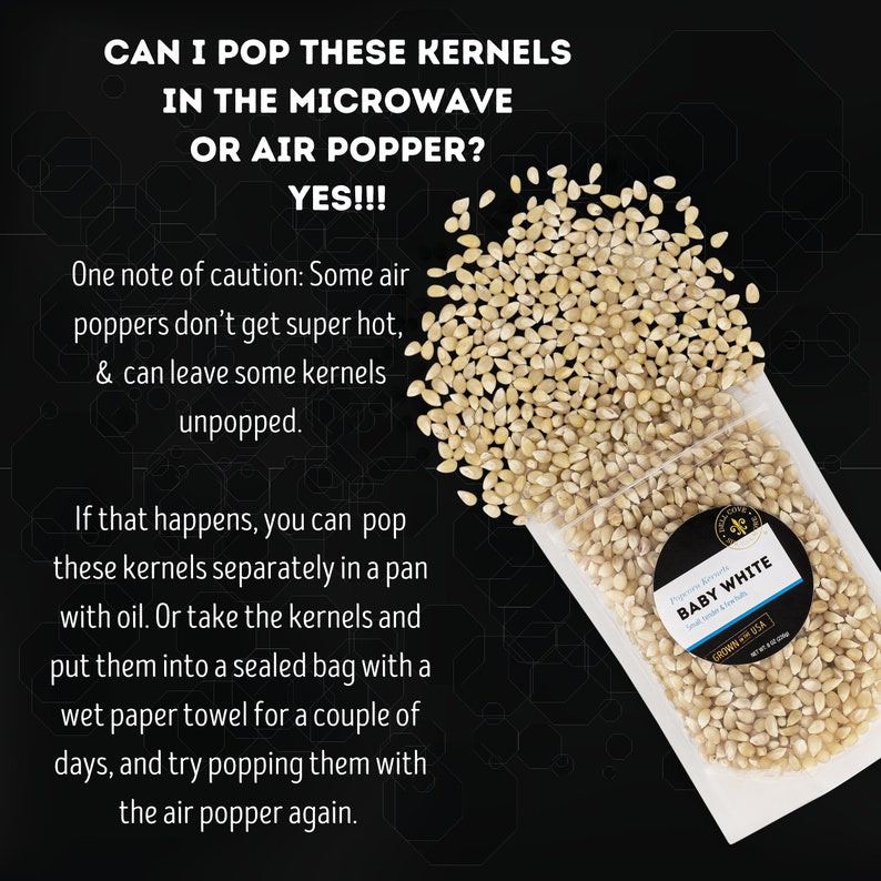 White Popcorn Kernels Gourmet Popcorn in Bulk No Hull Etsy