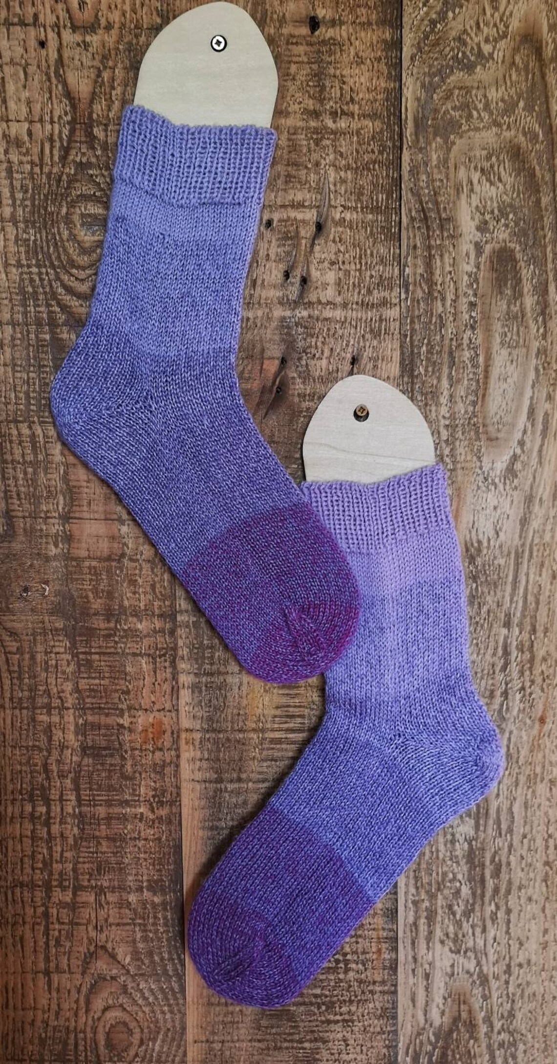 Hand Knitted Lavender Socks Seamless Wool Socks Gift Socks Etsy