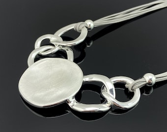 Vintage Christian Dior Silver Tone Necklace: John Galliano Design