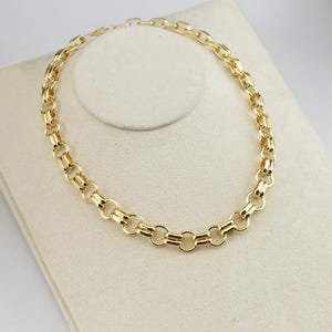Chunky Gold Link Chain Necklace: Bold Geometric Statement Jewelry