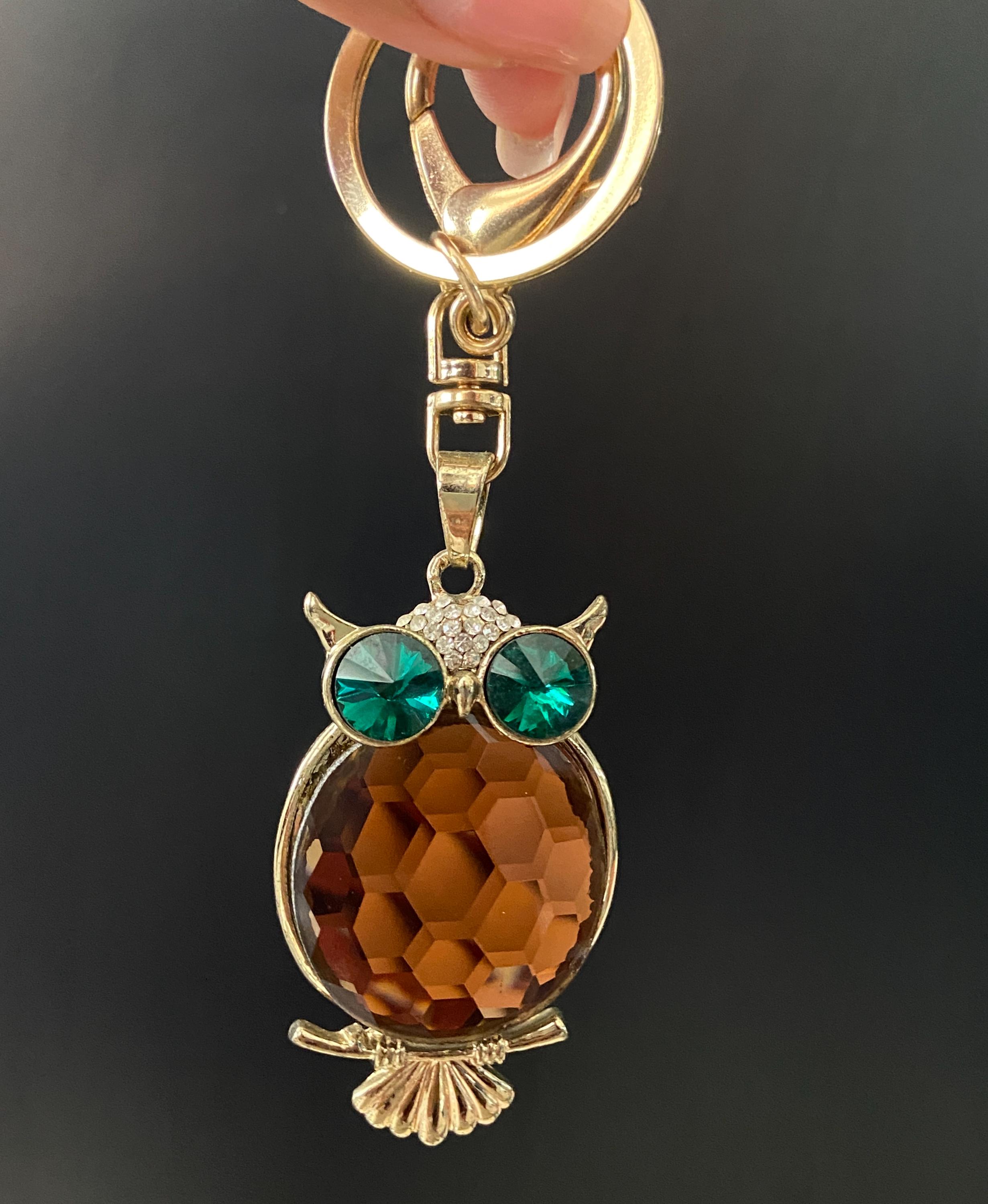 Sparkling Owl Rhinestone Keychain – Crystal Bag Charm For Women & Girls (Lobster Clasp) - View #5