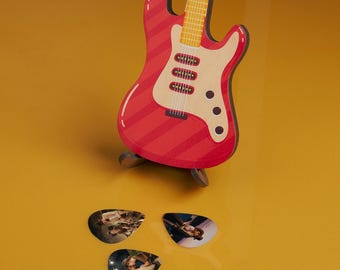 Plettri Per Chitarra In Legno Fatti A Mano – Regalo Personalizzato Per Musicisti - Italia - Foto 5