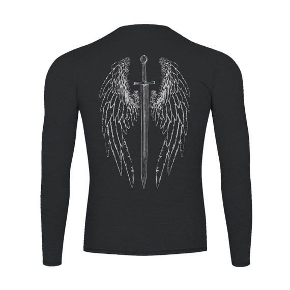 Saint Michael's Wings Long Sleeve Compression Top