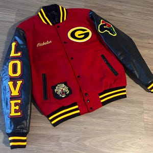 Custom Wool & Leather Varsity Jacket: Personalized Letterman Design