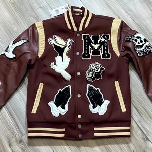 Custom Wool & Leather Varsity Jacket: Personalized Letterman Style