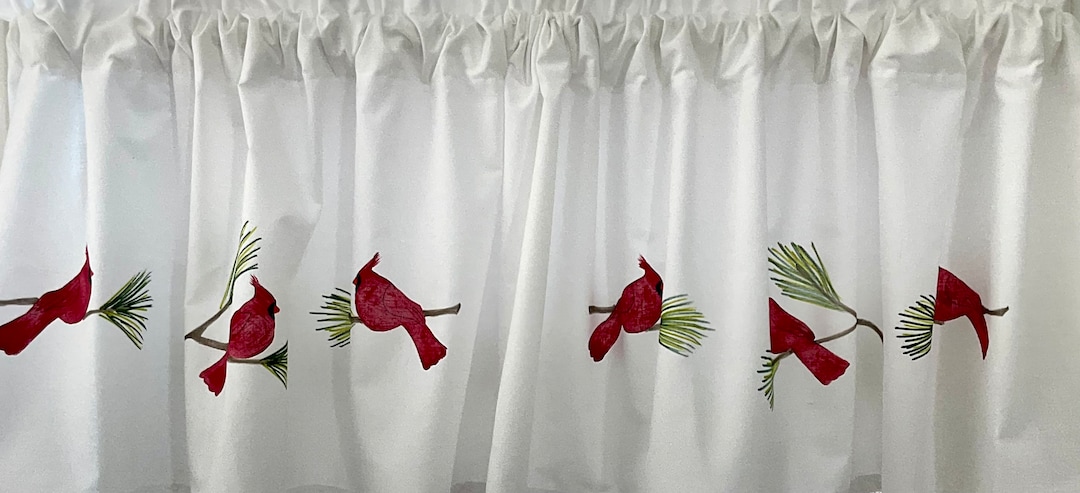 Cardinals Window Valance - Etsy