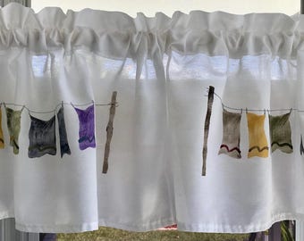 Wash Day Laundry Room Window Valance