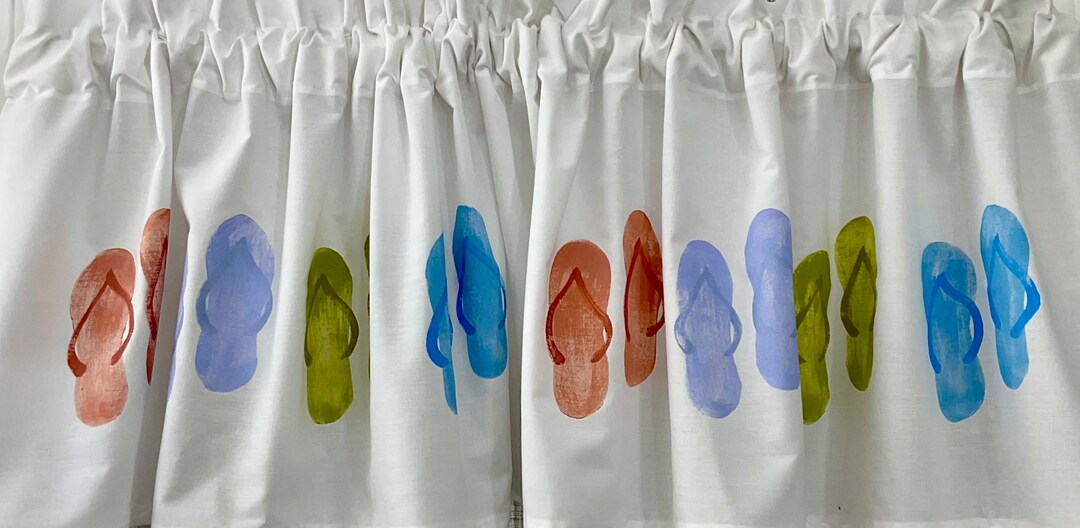 Hand Painted Flip Flop Valance Etsy