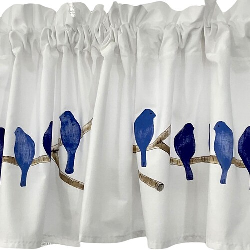 Blue Birds Valance Etsy