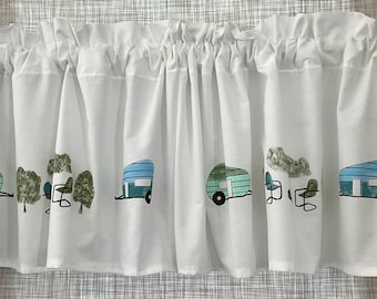 Vintage Camper Window Valance