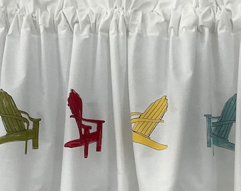 Toes in the Sand Beach Chair Window Valance