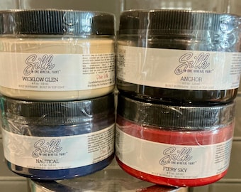 Dixie Belle Mineral Paint Set: 4 Jars Silk All in One ,4oz each