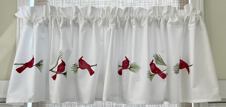 Cardinals Window Valance - Etsy