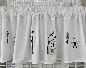 Friendships Snowman Window Valance