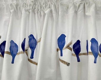 Blue Birds Valance