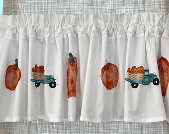 Fall Vintage Truck Window Valance