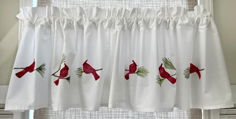Cardinals Window Valance - Etsy