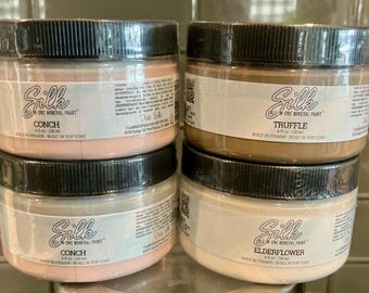 Dixie Belle All-In-One Mineral Paint 4 Jars 4oz Tide Pool , Oxford Fog , French Villa Salt Water