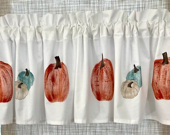 Fall Pumpkins Window Valance