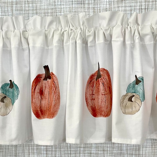Fall Pumpkins Window Valance