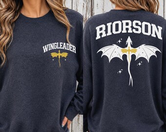 Xaden Riorson Wingleader Sweatshirt, Fourth Wing Hoodie, Booktok Onyx Storm Reader Sweater