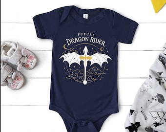 Future Dragon Rider Onesie,  Fourth Wing Baby Bodysuit, Bookish Infant Bodysuit Fantasy Lover